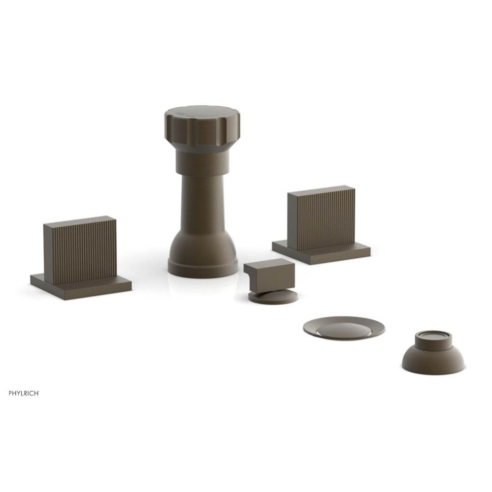 4 Hole Bidet Set, Blade Hdl, Stria Series