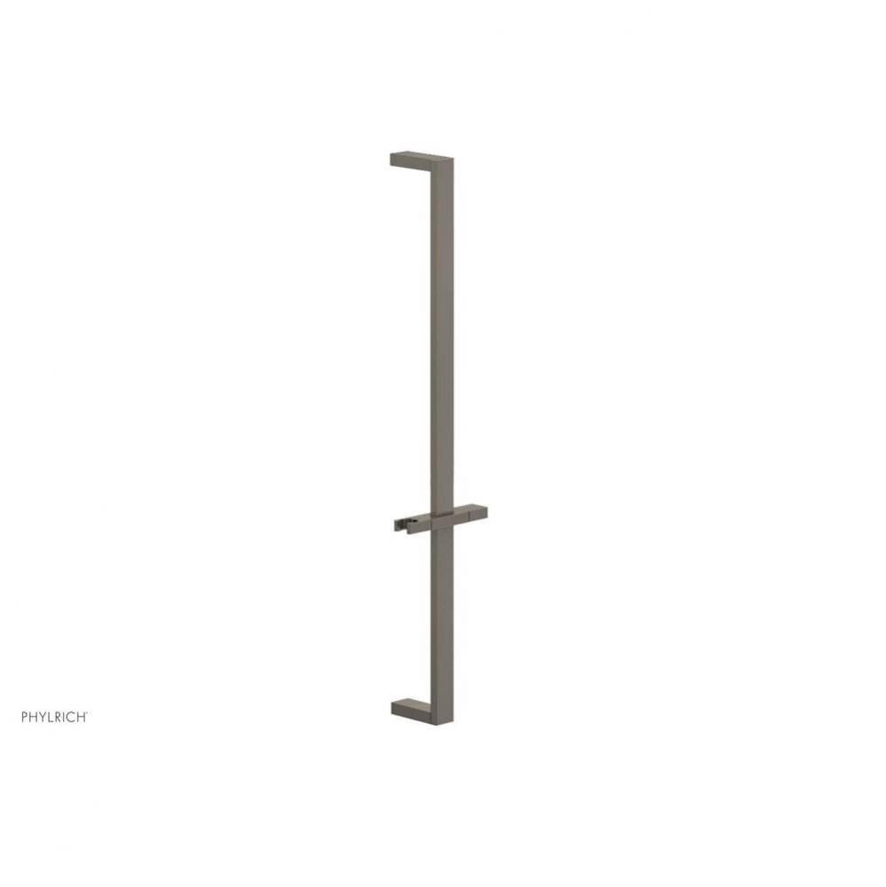 Pewter 27'' Flat Adjustable Handshower Slide Bar With Holder