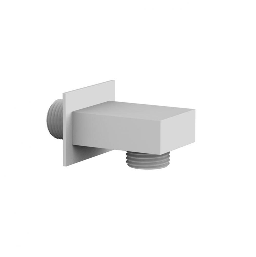 Satin White Square Handshower Outlet Elbow