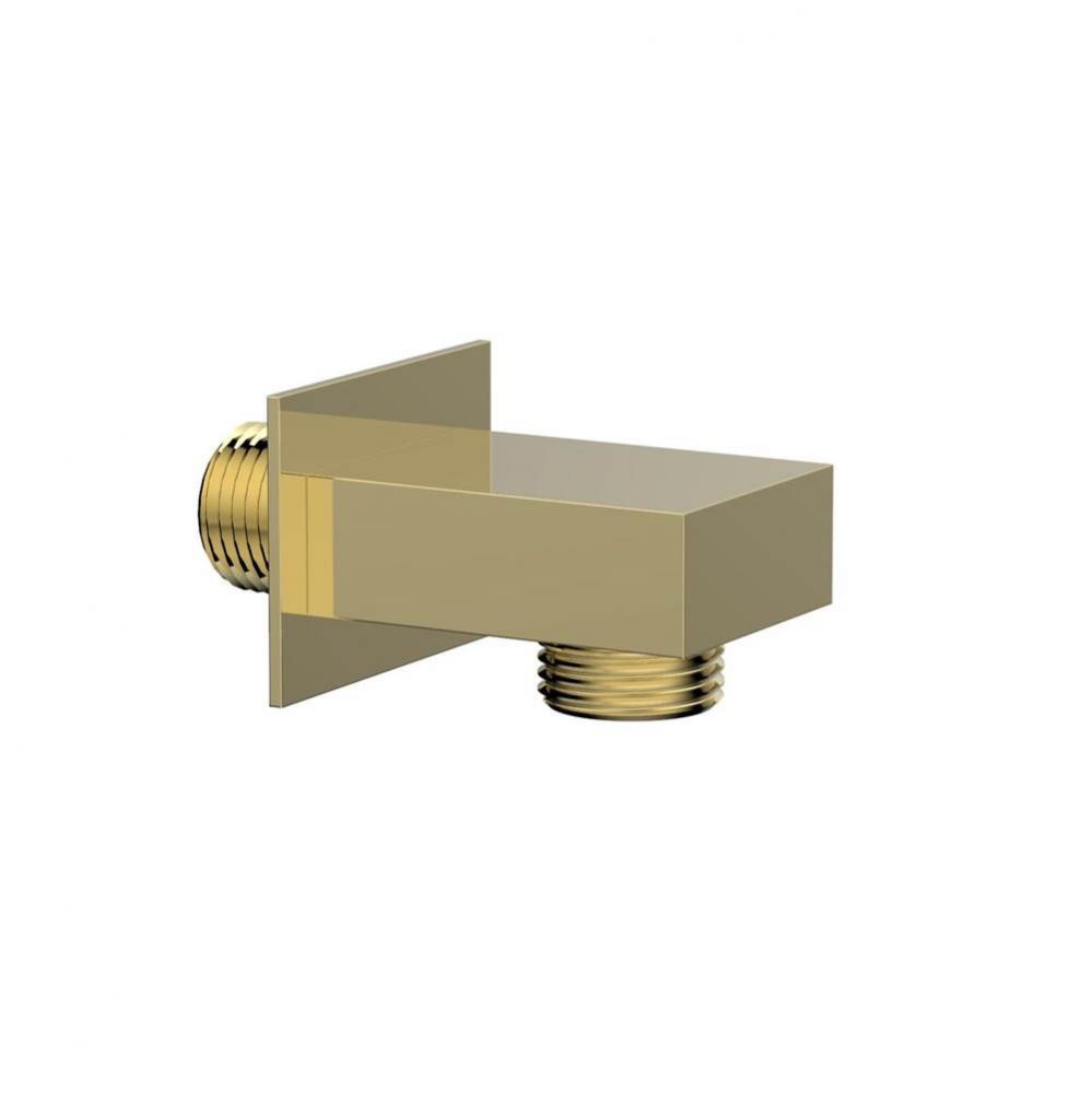 Polished Brass Square Handshower Outlet Elbow