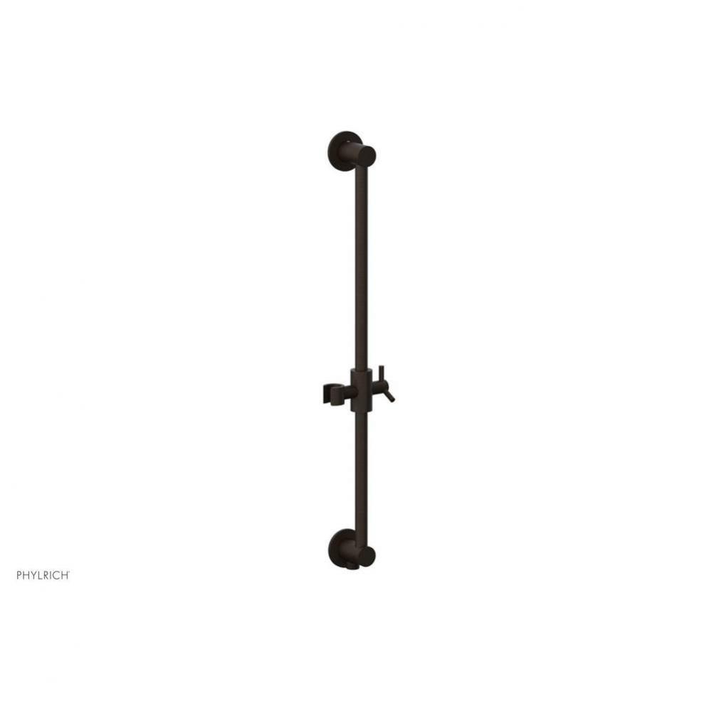 Antique Bronze Modern 24'' Handshower Slide Bar With Holder And Integrated Outlet