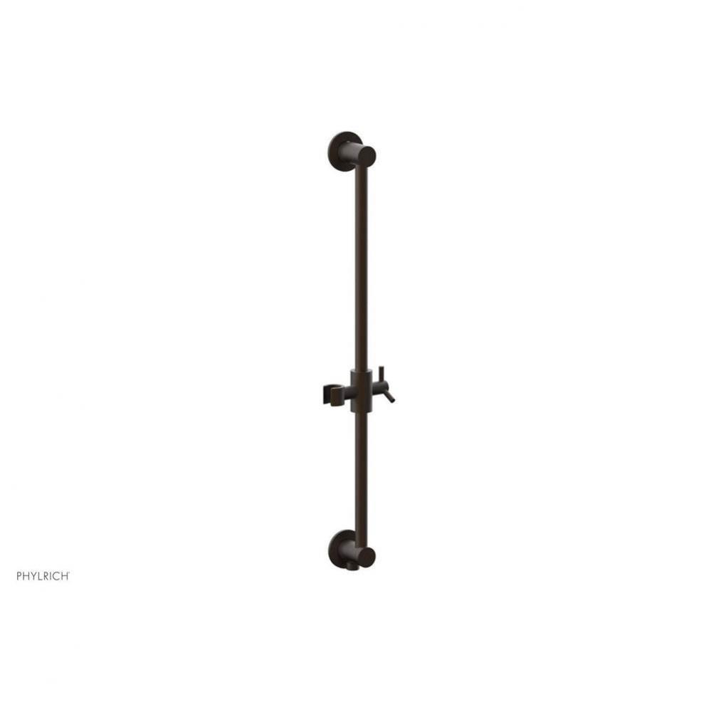 Oil Rubbed Bronze Modern 24'' Handshower Slide Bar With Holder And Integrated Outlet