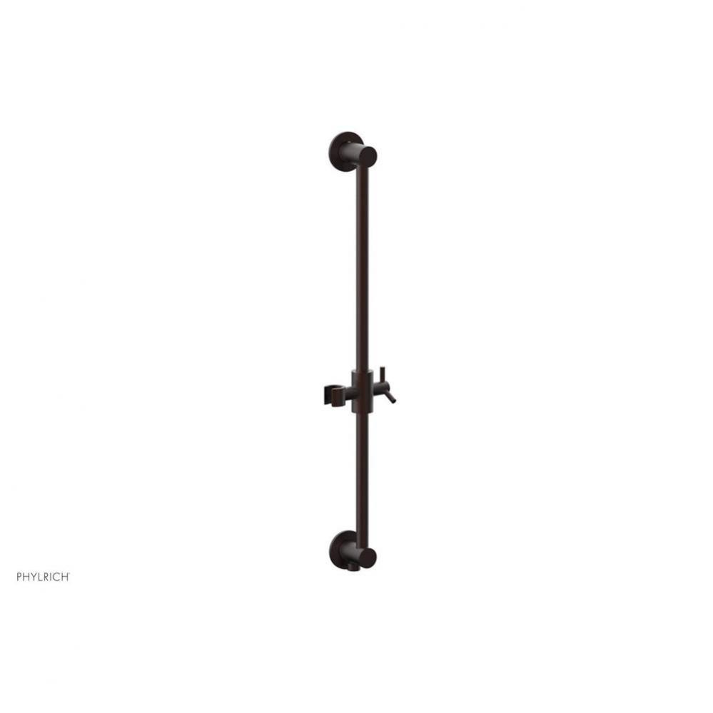 Weathered Copper Modern 24'' Handshower Slide Bar With Holder And Integrated Outlet