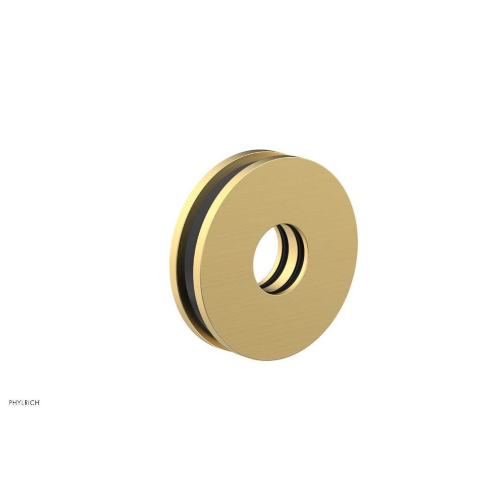 Burnished Gold Jolie Round Shower Arm Flange With Black Accents