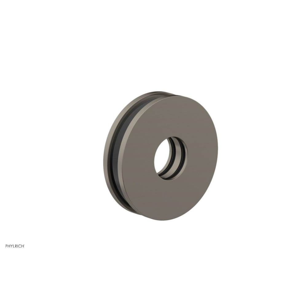 Pewter Jolie Round Shower Arm Flange With Black Accents