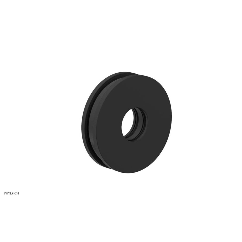 Matte Black Jolie Round Shower Arm Flange With Black Accents