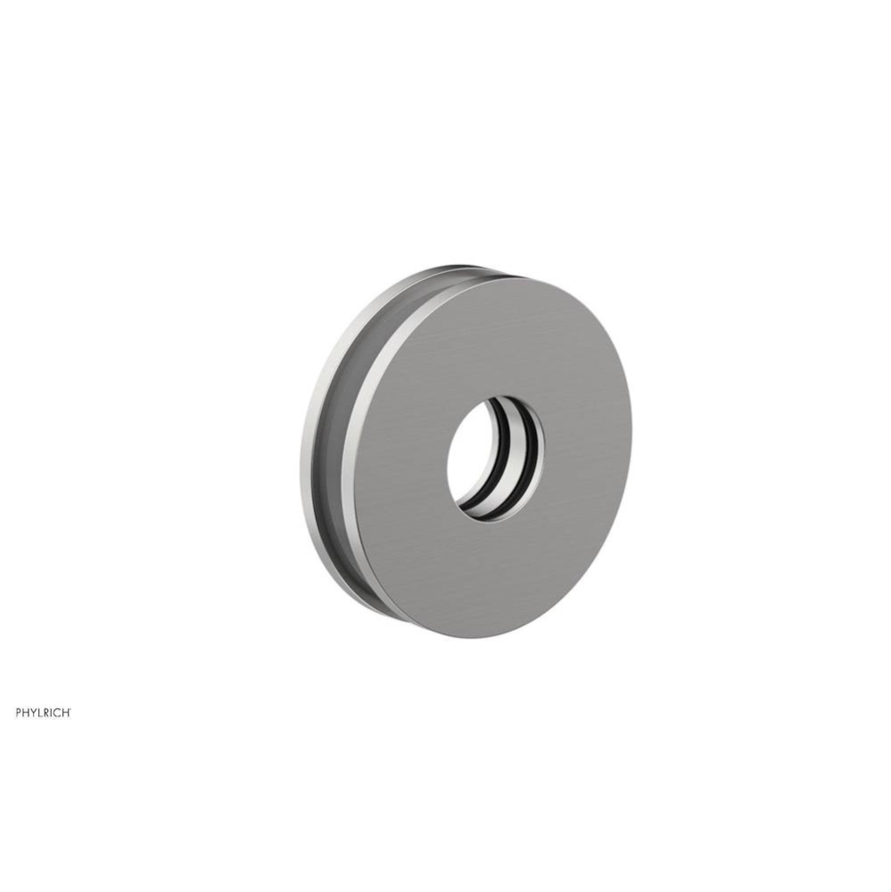 Satin Chrome Jolie Round Shower Arm Flange With Grey Accents