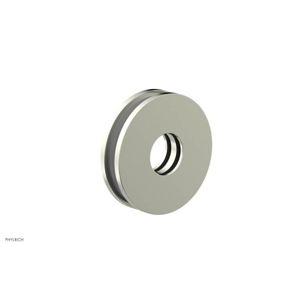 Satin Nickel Jolie Round Shower Arm Flange With Grey Accents