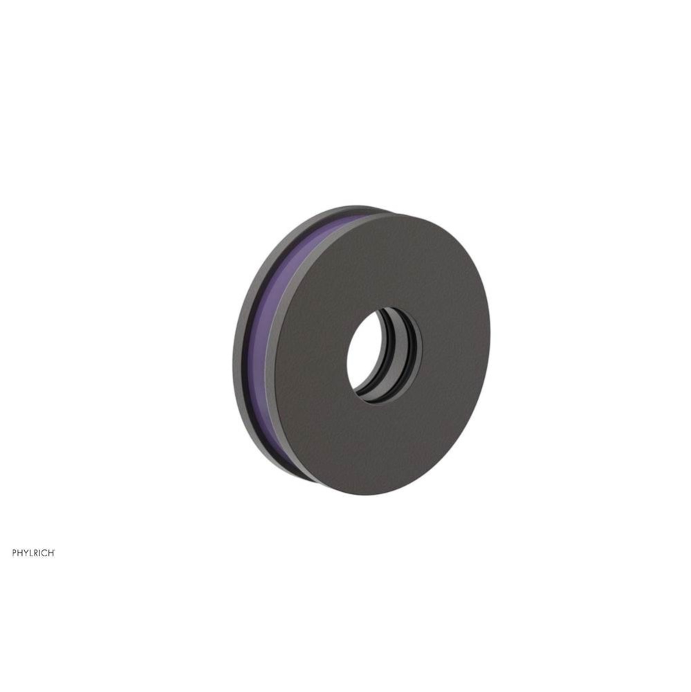 Oil Rubbed Bronze Jolie Round Shower Arm Flange With Purple Accents