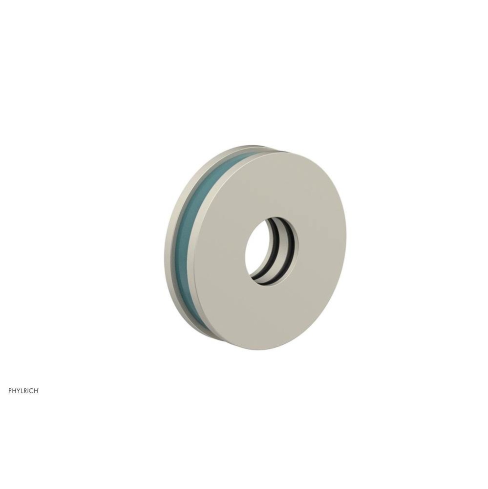 Burnished Nickel Jolie Round Shower Arm Flange With Turquoise Accents