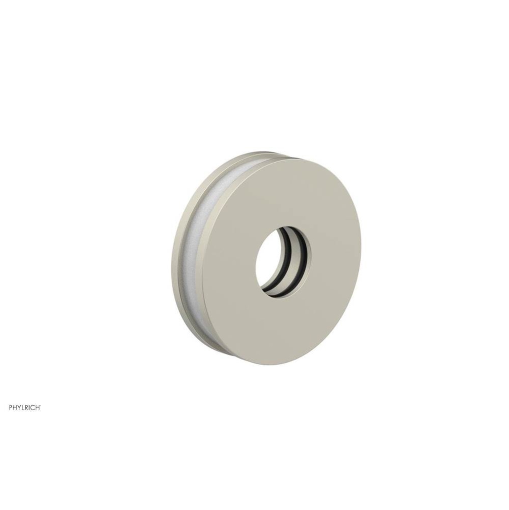 Burnished Nickel Jolie Round Shower Arm Flange With Gloss White Accents