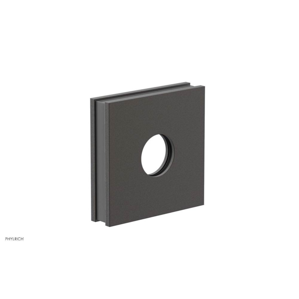 Oil Rubbed Bronze Jolie Square Shower Arm Flange With Grey Accents