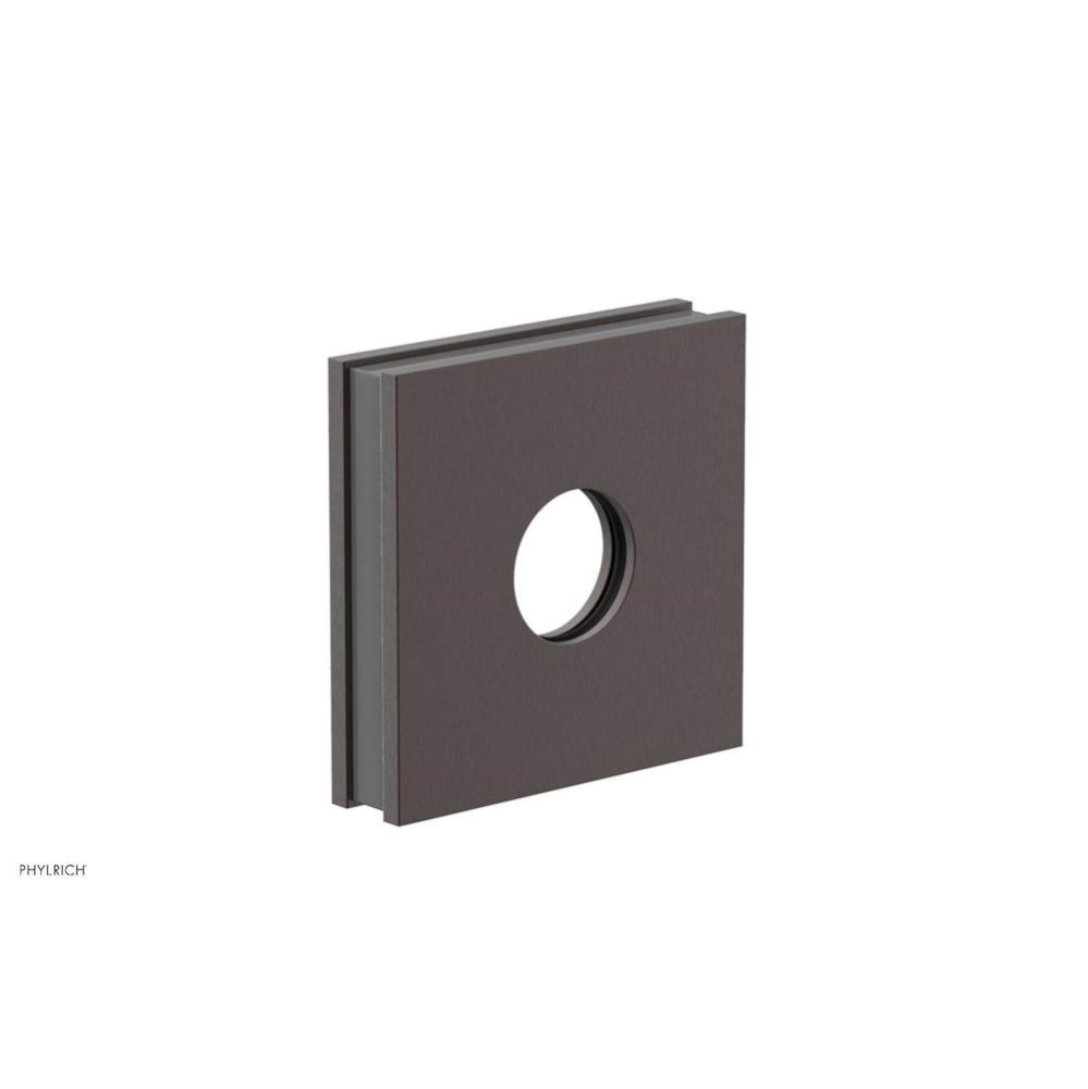 Weathered Copper Jolie Square Shower Arm Flange With Grey Accents