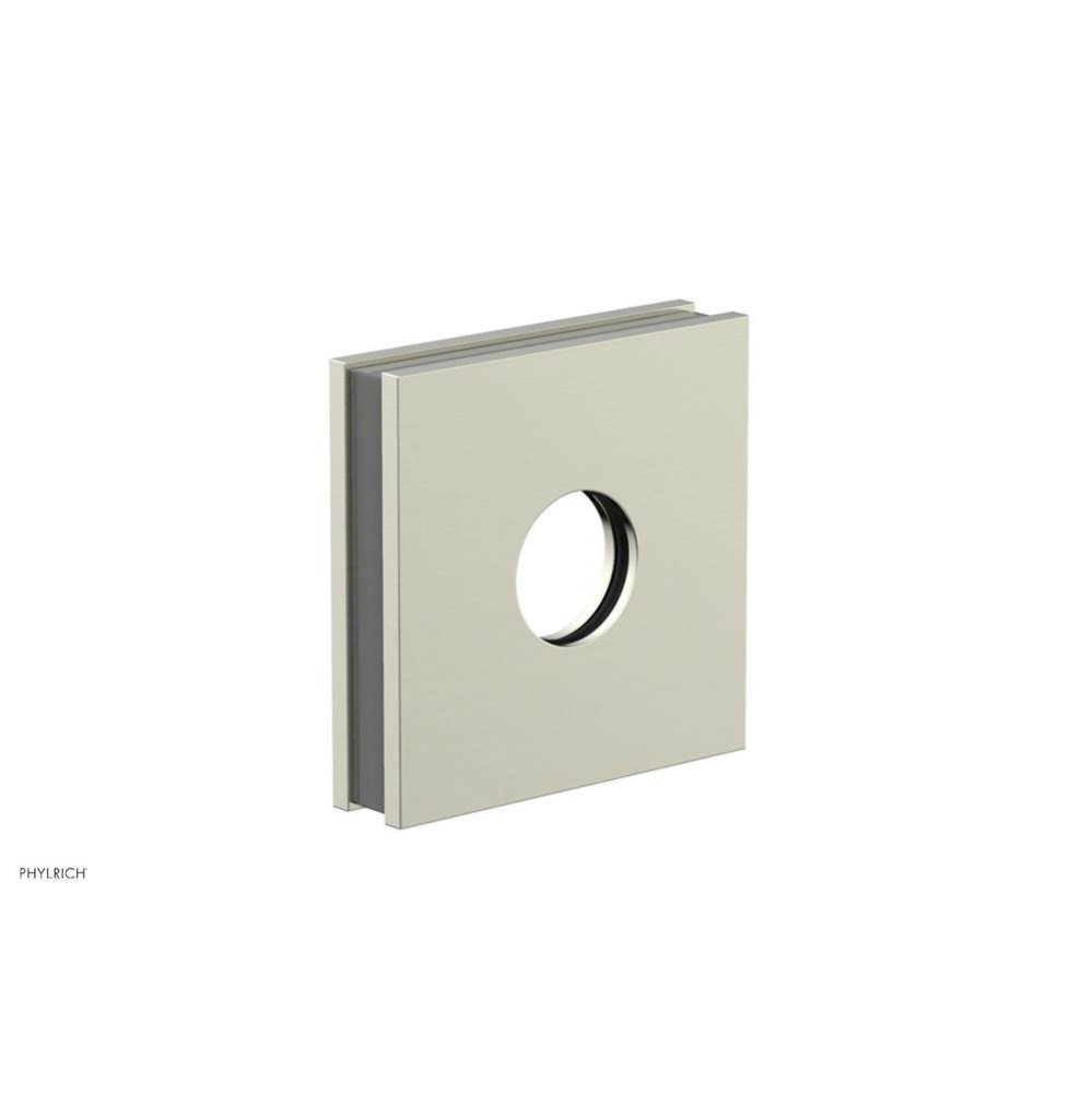 Satin Nickel Jolie Square Shower Arm Flange With Grey Accents
