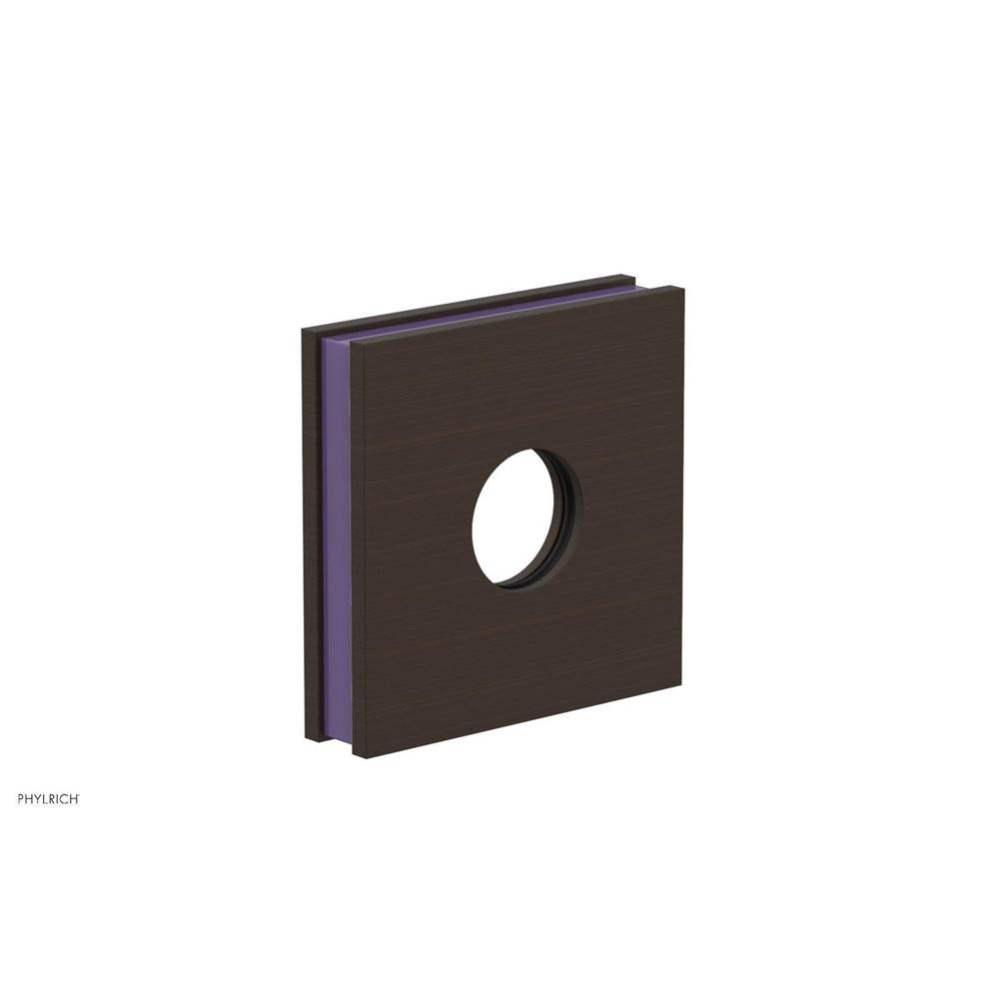 Antique Bronze Jolie Square Shower Arm Flange With Purple Accents