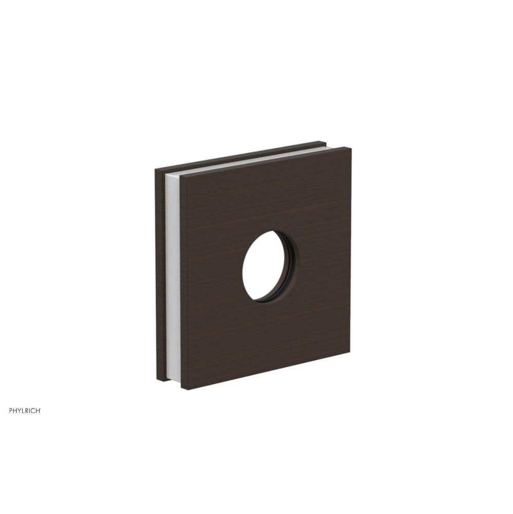 Antique Bronze Jolie Square Shower Arm Flange With Gloss White Accents