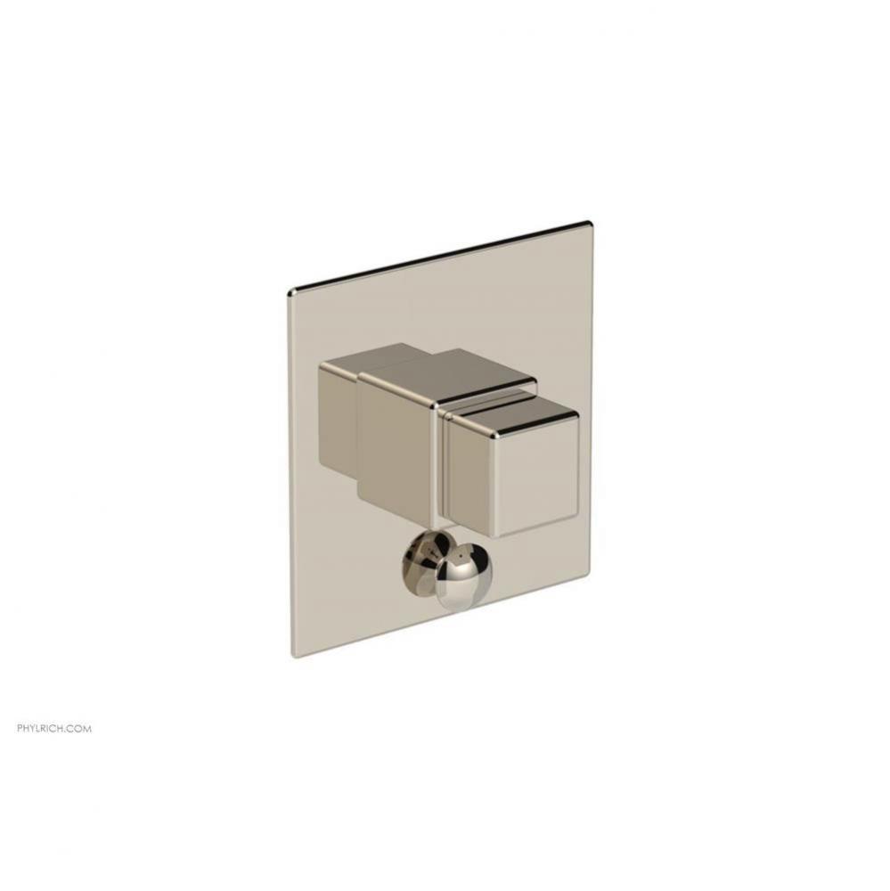 MIX Pressure Balance Shower Plate with Diverter and Handle Trim Set - Cube Handle 4-110