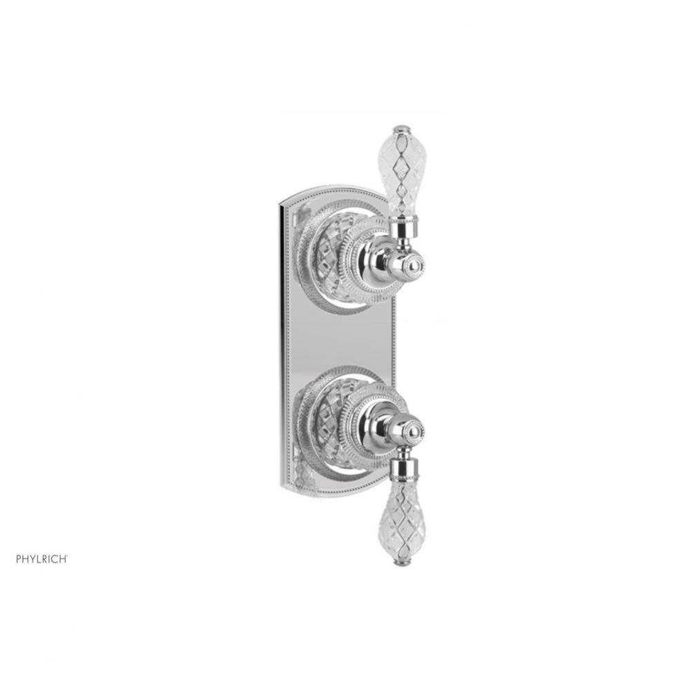 REGENT CUT CRYSTAL 1/2'' Thermostatic Valve with Volume Control or Diverter 4-206