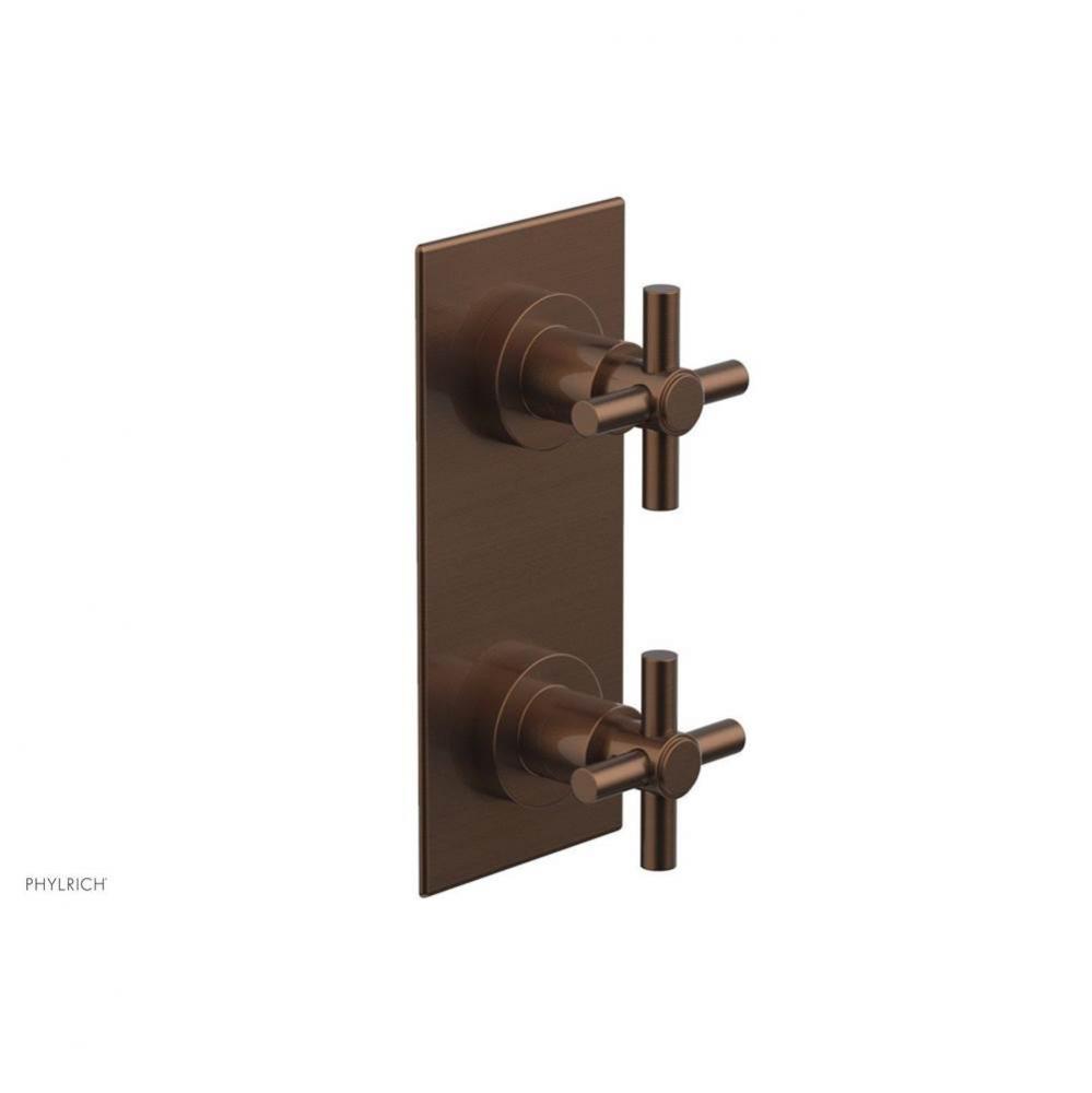 BASIC 1/2'' Thermostatic Valve with Volume Control or Diverter Cross Handles 4-350