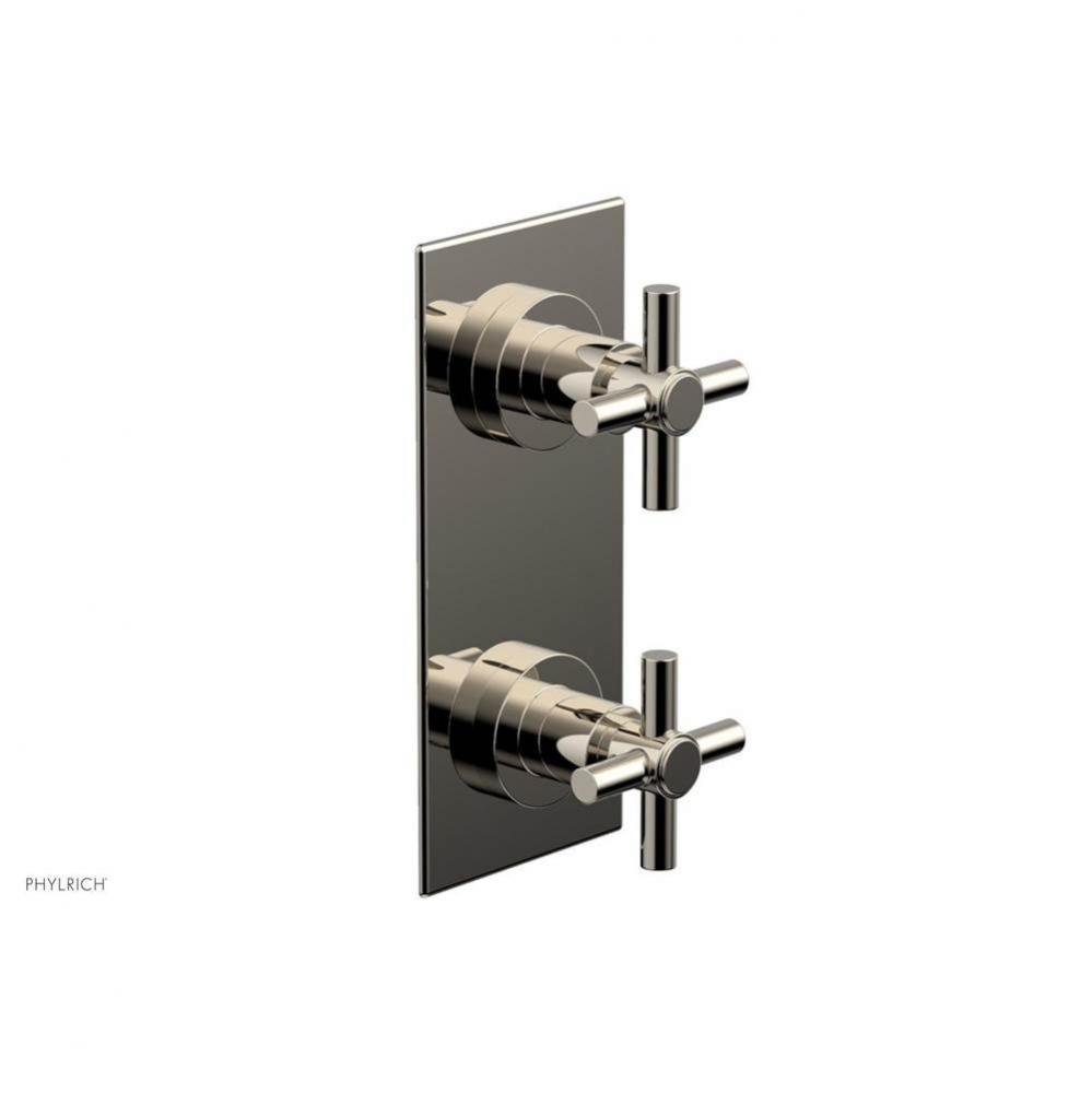 BASIC 1/2'' Thermostatic Valve with Volume Control or Diverter Cross Handles 4-350