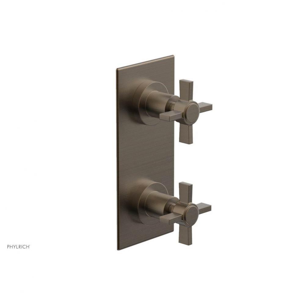 BASIC 1/2'' Thermostatic Valve with Volume Control or Diverter Blade Cross Handles 4-356