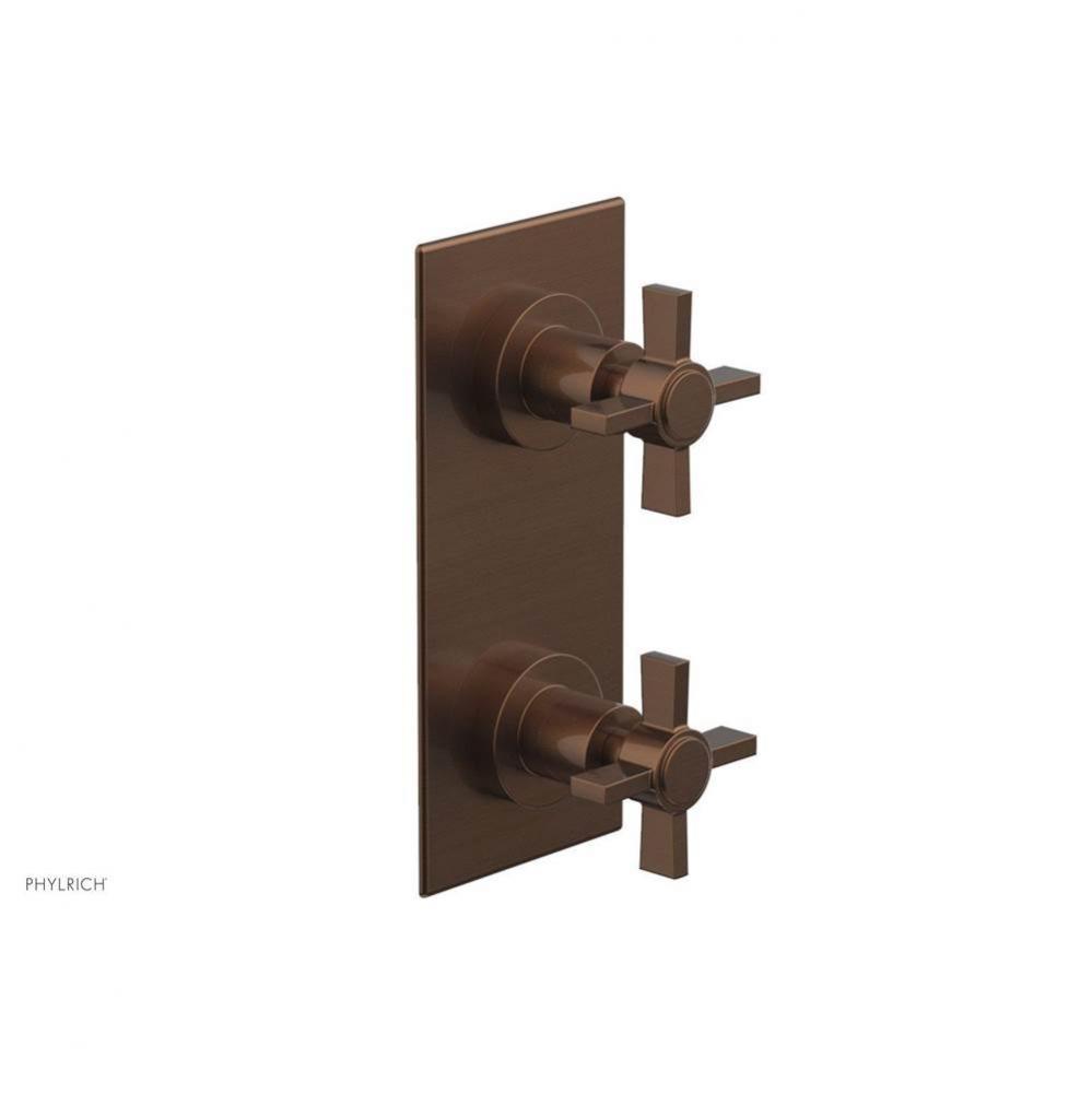 BASIC 1/2'' Thermostatic Valve with Volume Control or Diverter Blade Cross Handles 4-356