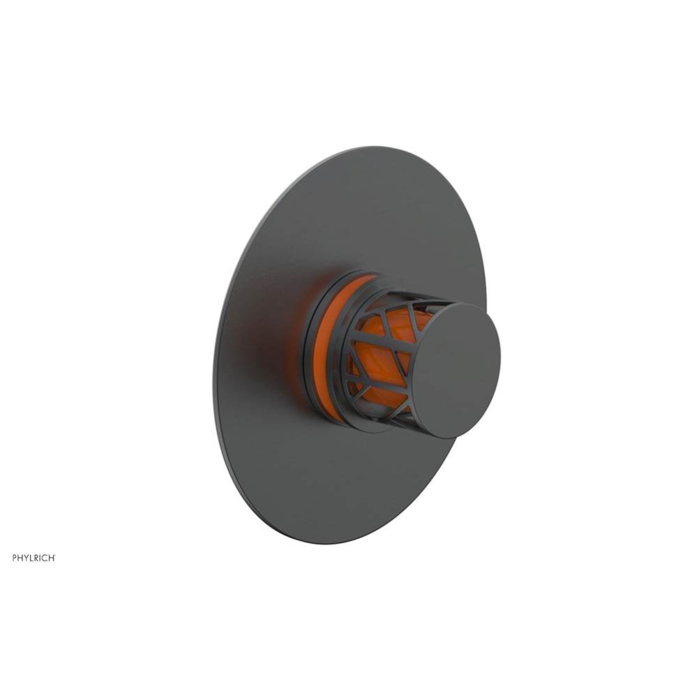 Gunmetal Gray Jolie Round Thermostatic/Pressure Balance Shower Trim With Round Cutaway Handle And