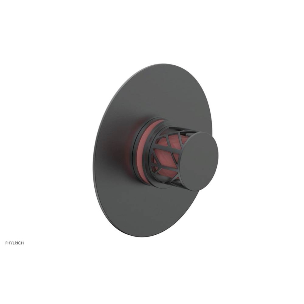 Gunmetal Gray Jolie Round Thermostatic/Pressure Balance Shower Trim With Round Cutaway Handle And