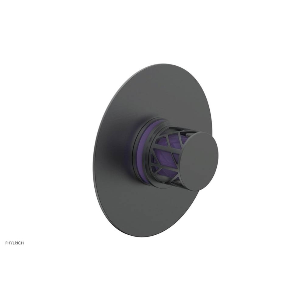 Gunmetal Gray Jolie Round Thermostatic/Pressure Balance Shower Trim With Round Cutaway Handle And