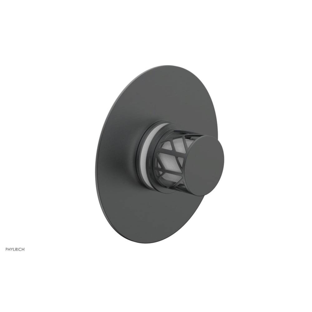 Gunmetal Gray Jolie Round Thermostatic/Pressure Balance Shower Trim With Round Cutaway Handle And