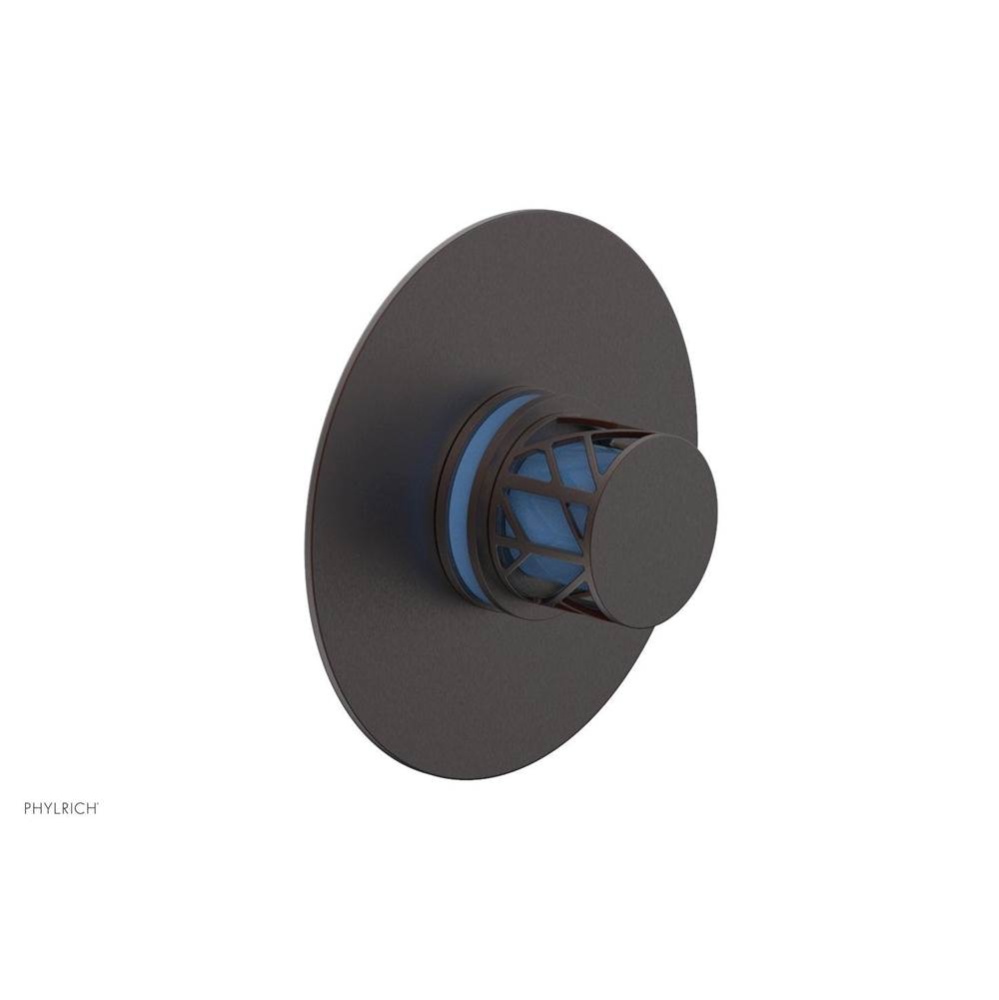 Weathered Copper Jolie Round Thermostatic/Pressure Balance Shower Trim With Round Cutaway Handle A
