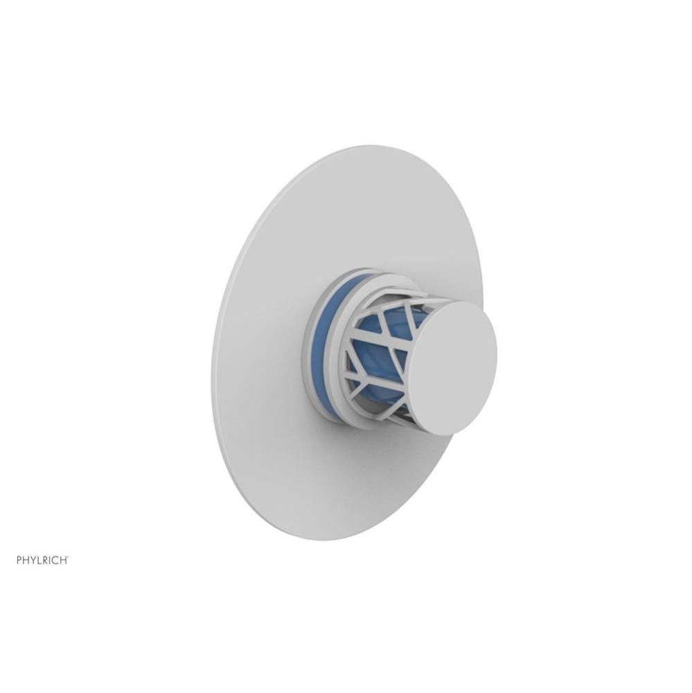 Satin White Jolie Round Thermostatic/Pressure Balance Shower Trim With Round Cutaway Handle And Li