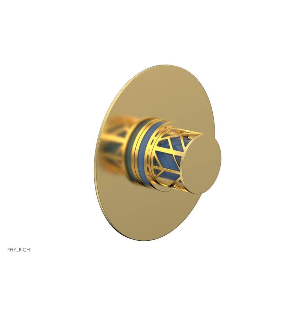 Satin Gold Jolie Round Thermostatic/Pressure Balance Shower Trim With Round Cutaway Handle And Lig