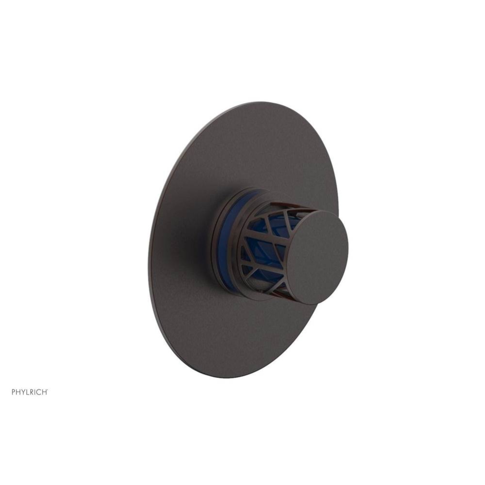 Weathered Copper Jolie Round Thermostatic/Pressure Balance Shower Trim With Round Cutaway Handle A
