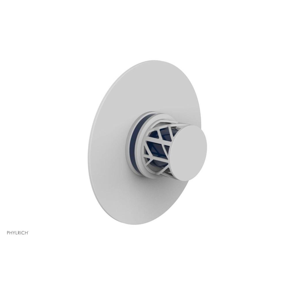 Satin White Jolie Round Thermostatic/Pressure Balance Shower Trim With Round Cutaway Handle And Na