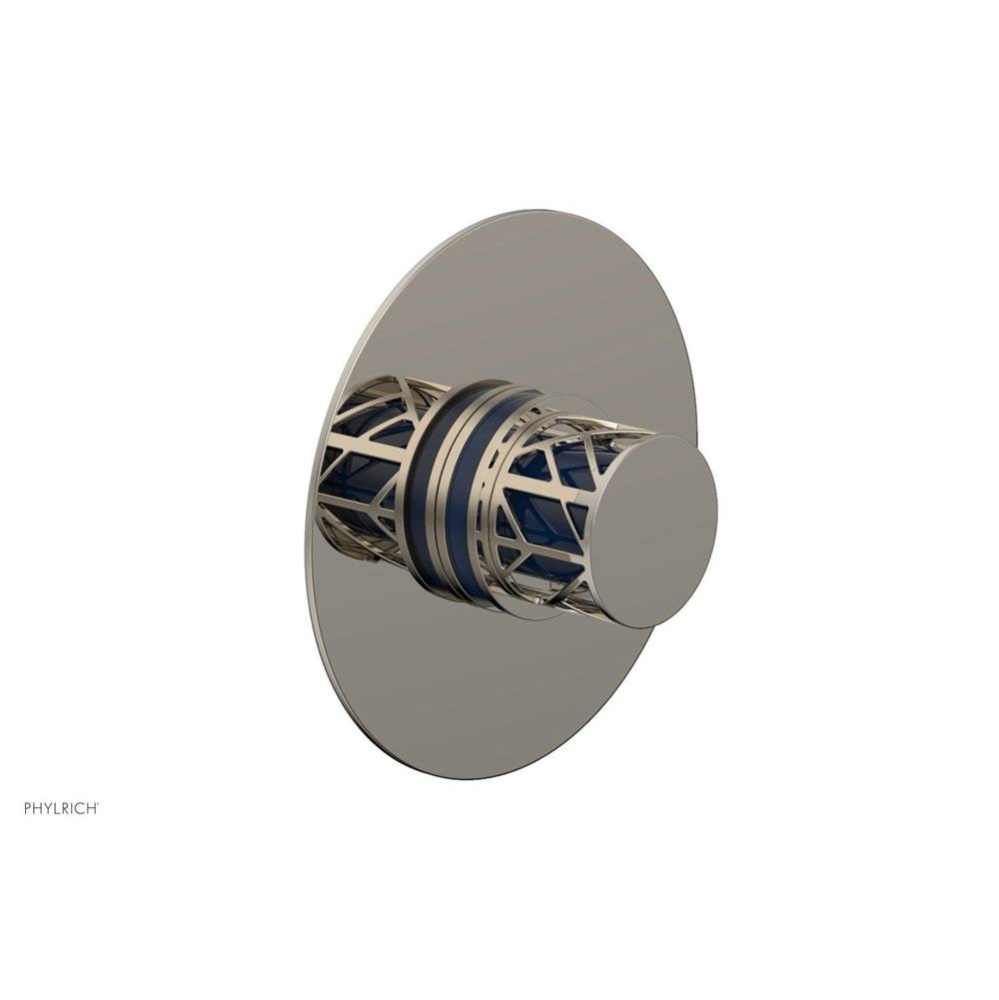 Polished Nickel Jolie Round Thermostatic/Pressure Balance Shower Trim With Round Cutaway Handle An