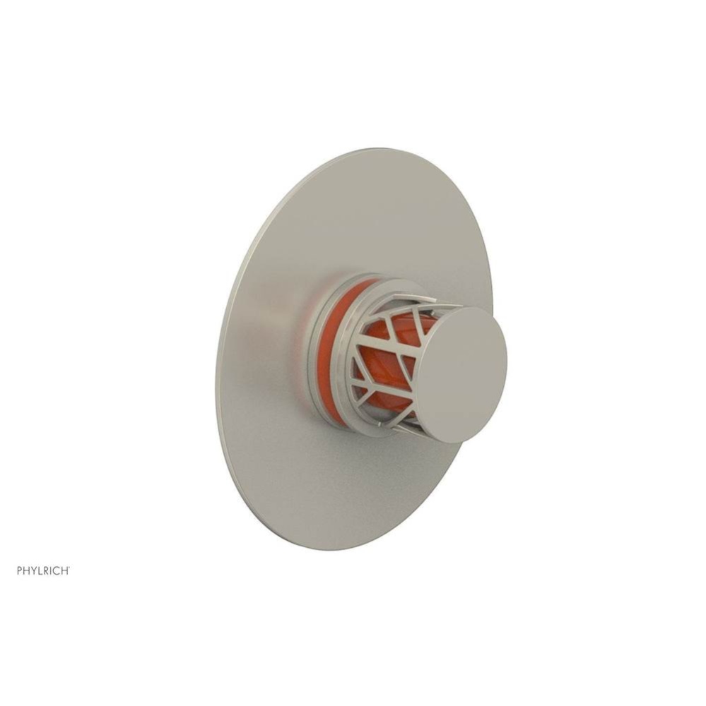 Burnished Nickel Jolie Round Thermostatic/Pressure Balance Shower Trim With Round Cutaway Handle A