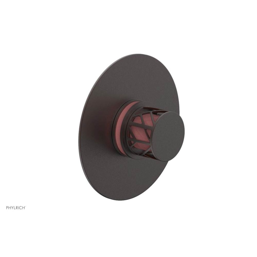 Weathered Copper Jolie Round Thermostatic/Pressure Balance Shower Trim With Round Cutaway Handle A
