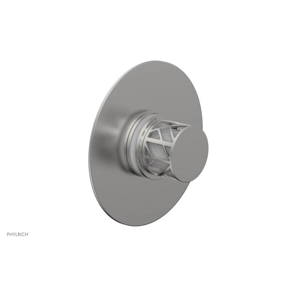 Satin Chrome Jolie Round Thermostatic/Pressure Balance Shower Trim With Round Cutaway Handle And G