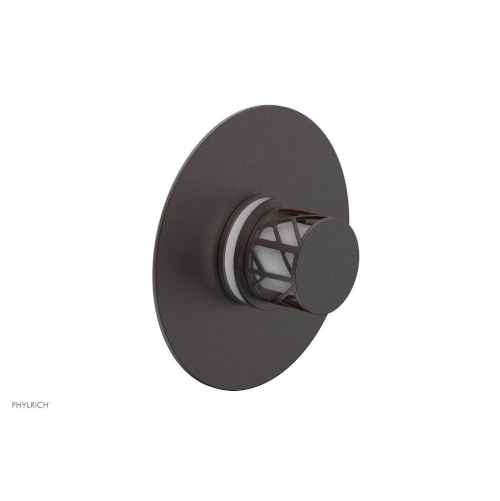 Weathered Copper Jolie Round Thermostatic/Pressure Balance Shower Trim With Round Cutaway Handle A