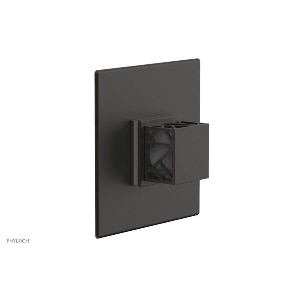 Oil Rubbed Bronze Jolie Square Thermostatic/Pressure Balance Shower Trim With Square Cutaway Handl