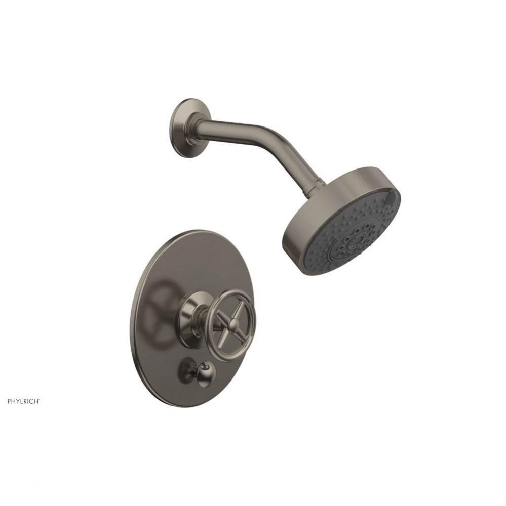 Pb  Works  Shwr And Div Set, Cross Handle