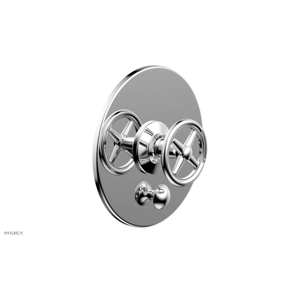 Pb  Works  Shwr Plate W/Div, Cross Handle