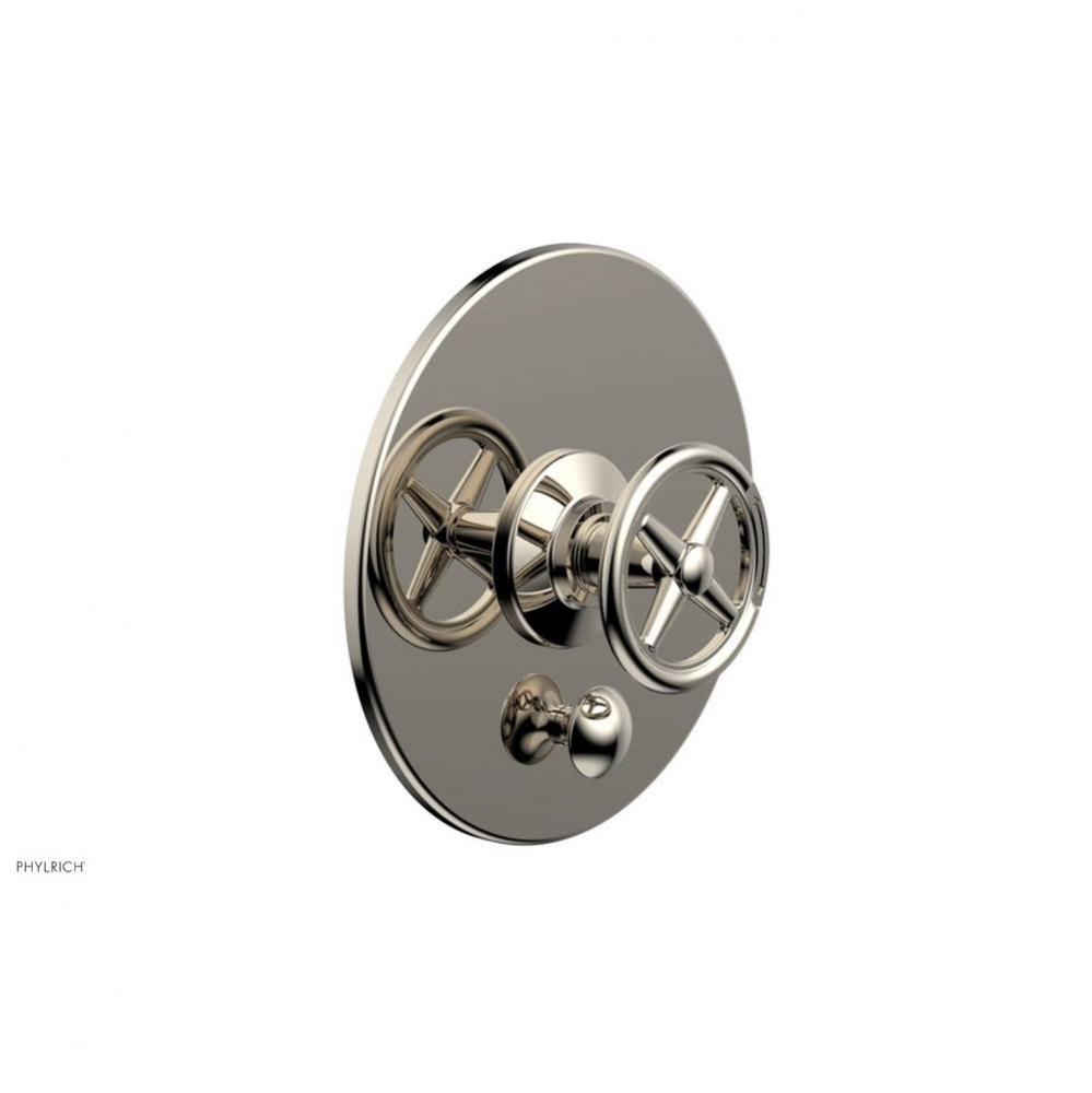 Pb  Works  Shwr Plate W/Div, Cross Handle