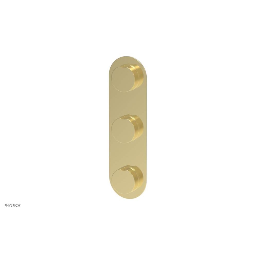 Thermostatic Valve W Two Vol Cont, Brass Handles