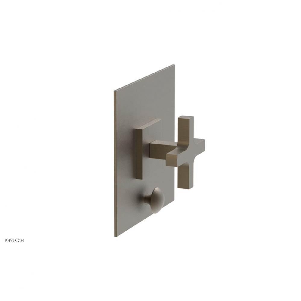 CROI - Pressure Balance Shower Plate with Diverter and Cross Handle Trim Set