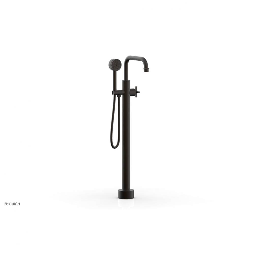 Floor Mount Tub Filler Cross Hdl, Flat Spout