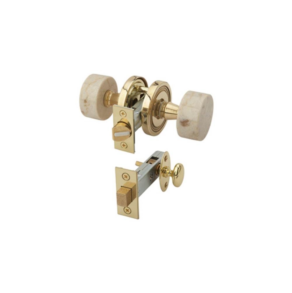 Beig Mrbl Door Knob W Priv Bolt