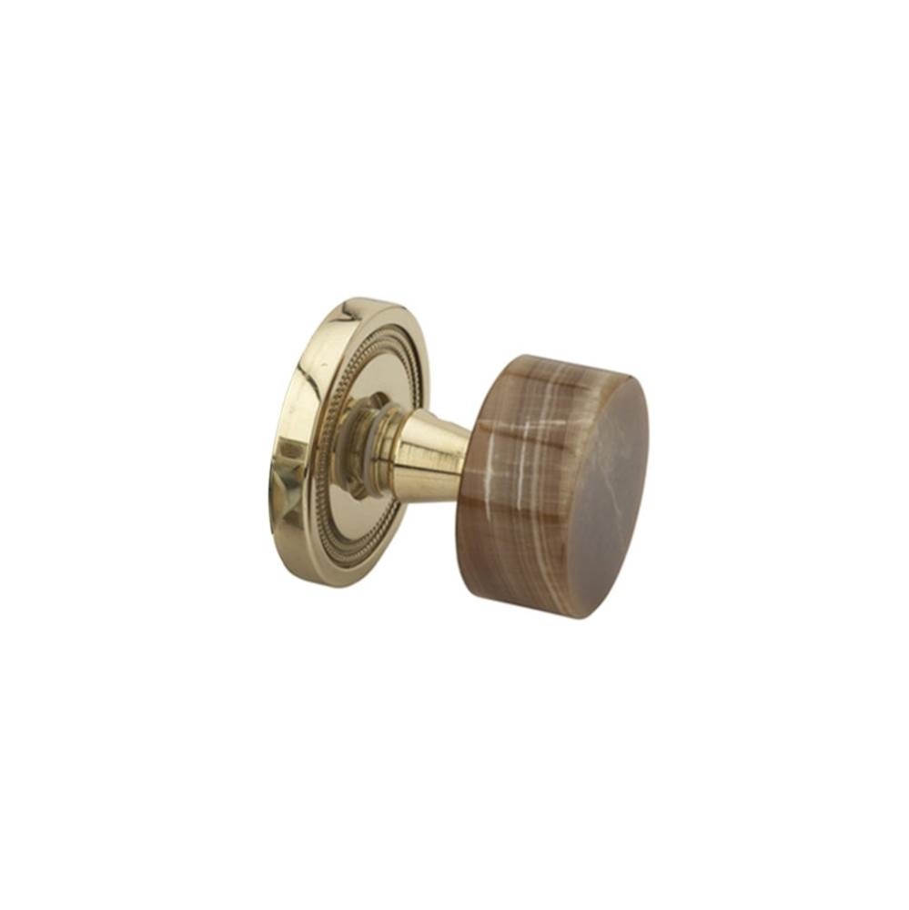 Brn Onyx Door Knob & Rose
