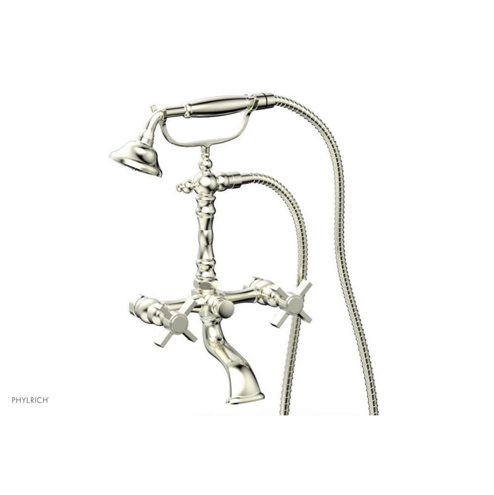 BASIC Exposed Tub & Hand Shower - Blade Cross Handle K2393-08